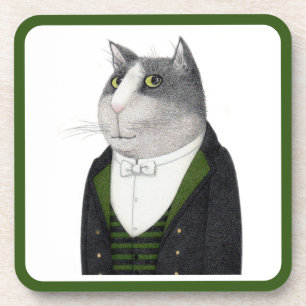 CHAT DE FOOTMAN Dessous de verre en plastique dur