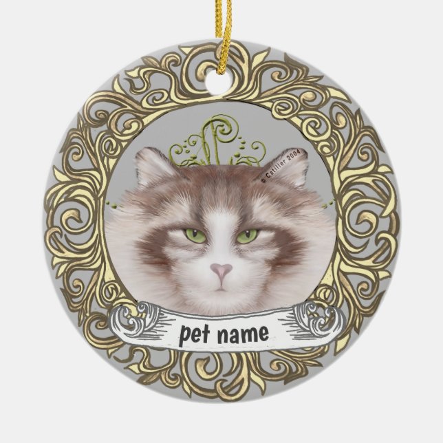 Chat de forêt norvégienne Ornement de souvenir aff (Devant)