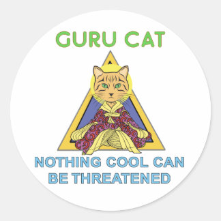 Chat de Guru rien autocollants de cool