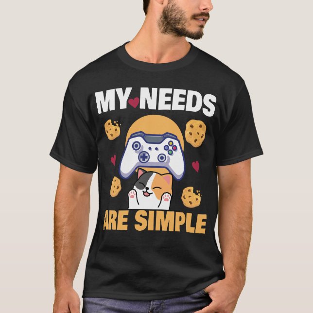 Chat de jeu de cookies vidéo T-Shirt de jeu pour c (Devant)