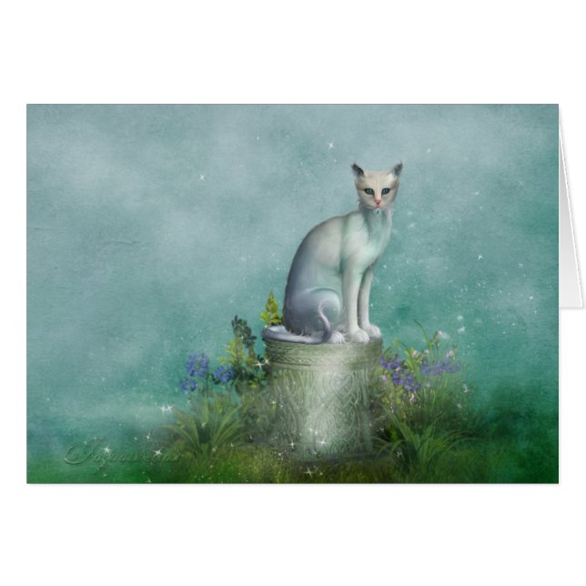 Chat de l'imaginaire de Jaguarwoman "I " (Devant horizontal)