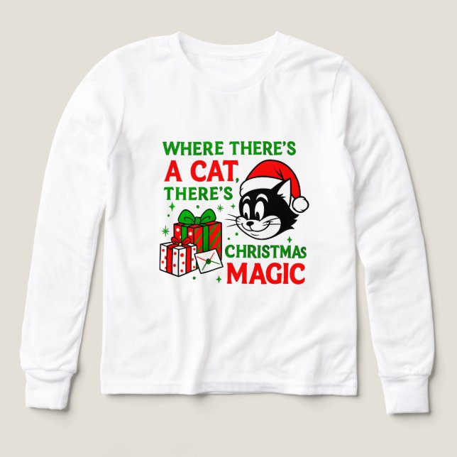 Chat de Noël adorable pour les enfants amateurs de (Motif recto)