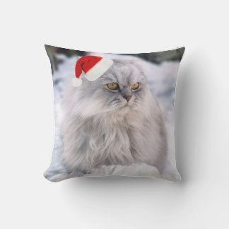 Chat de Noël Maine Coon Dans Oreiller À Neige