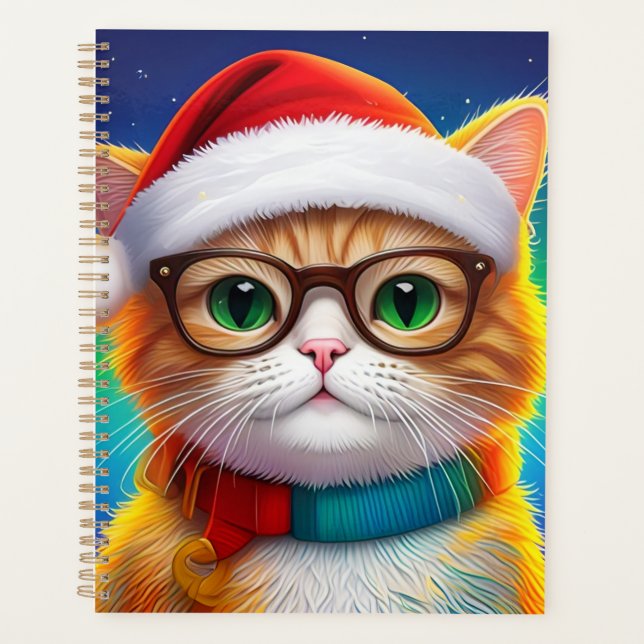 Chat de Noël mignon Santa Claus-68265 (Devant)