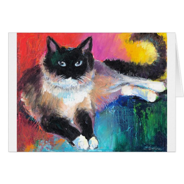 chat de ragdoll peignant 2 Novikova (Devant horizontal)