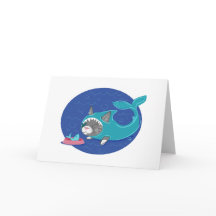 Chat de requin - carte de voeux