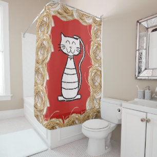 Chat de rideau de douche