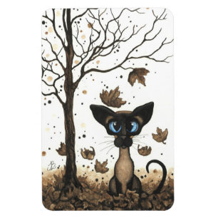 Chat de Siamese par BiHrLe Magnet d'automne