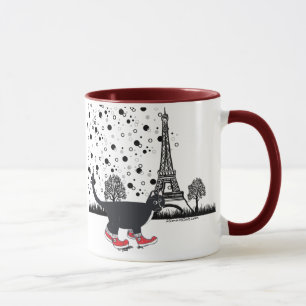 Chat de smoking dans la tasse de Paris