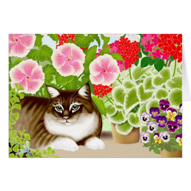 Chat de tigre dans la jungle de jardin (Devant horizontal)