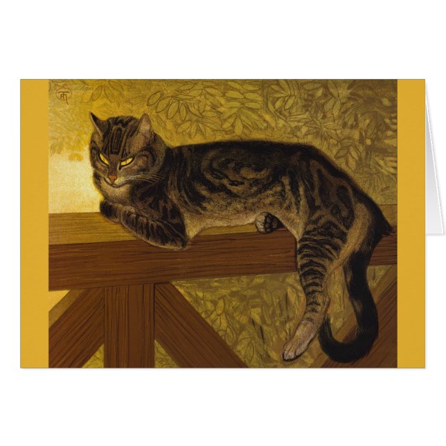 Chat d'été sur Balustrade Steinlen (Devant horizontal)