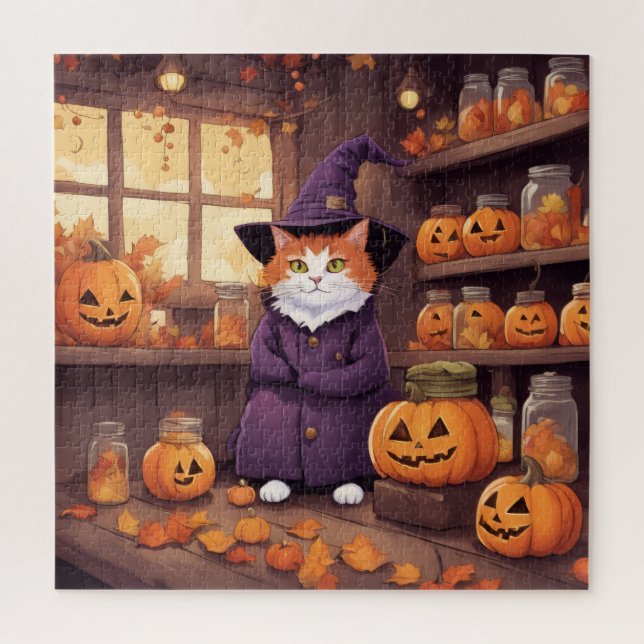 chat d'Halloween #2 puzzle (Vertical)