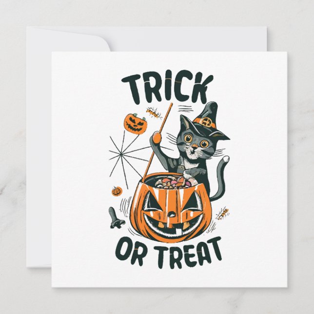 Chat d'Halloween abstrait (Devant)