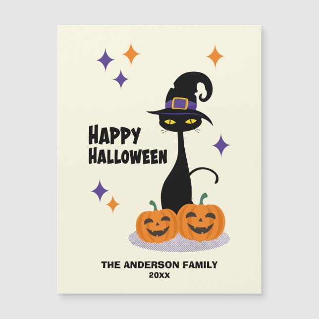 Chat d'Halloween atomique du milieu du siècle (Devant)