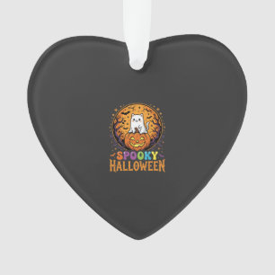 Chat d'Halloween Citrouille Lune Design Vintage