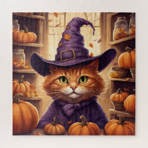 chat d'Halloween puzzle