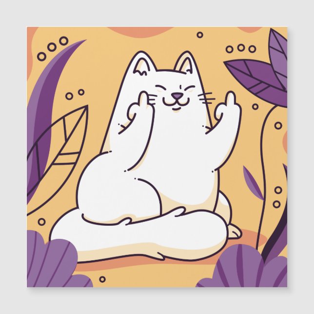 Chat donnant le doigt (Devant)