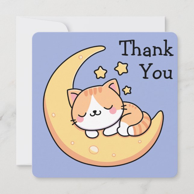Chat dormant sur la lune merci (Devant)