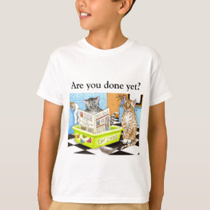 Chat drôle dans la litière 464 t-shirt