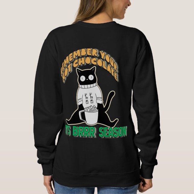 Chat Drôle En Sweatshirt  (Dos)