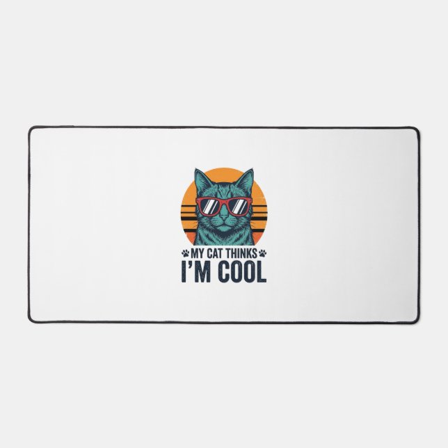 Chat Drôle Pense Que Je Suis Cool Vintage (Recto)