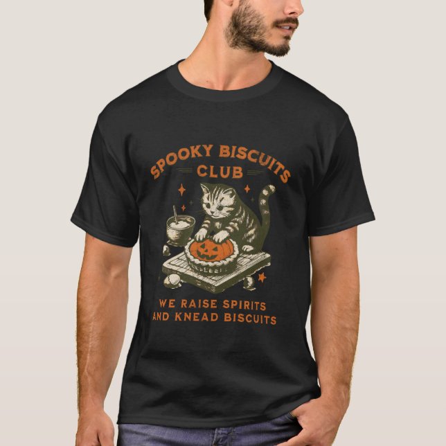 Chat du club des biscuits effrayants, T-shirt de c (Devant)