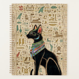 Chat égyptien - Bastet sur le papyrus