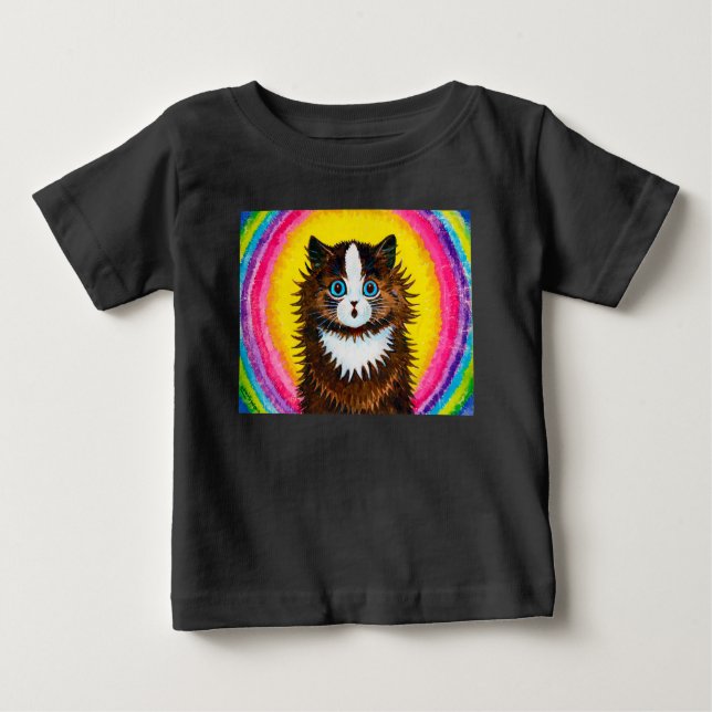Chat en arc-en-ciel, T-shirt Louis Wain Baby (Devant)