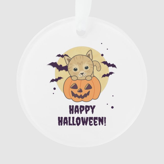Chat En Citrouille Chats Doux Joyeux Halloween (devant)