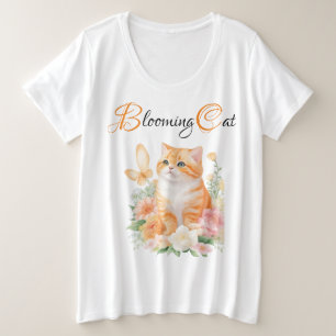 Chat en fleurs : Whiskers floraux orange et blanc