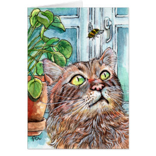 Chat et abeille