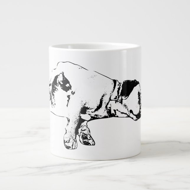 Chat et chien se reposent ensemble Mug d'art monoc (Devant)