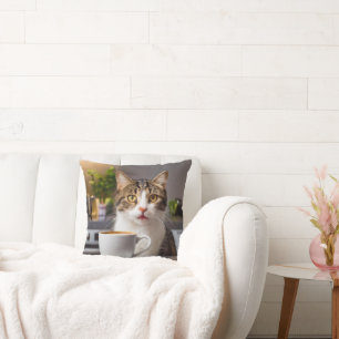 Chat et Coussin Café Tellement Mignon !