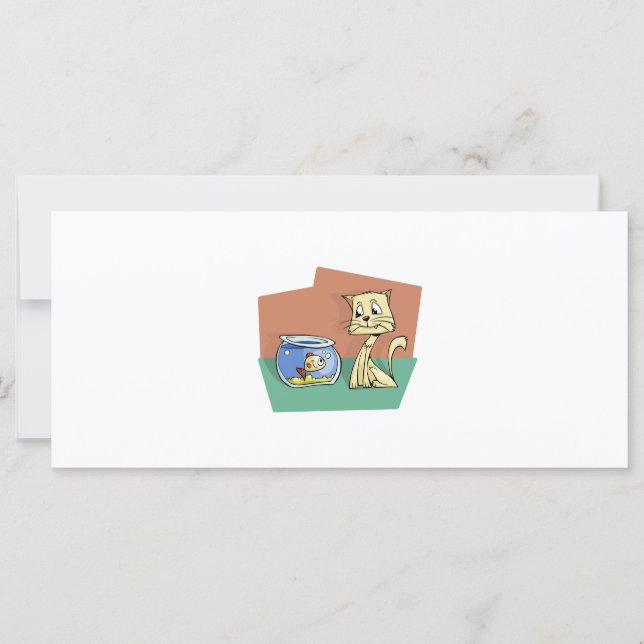 Chat et cuvette de poisson (Devant)