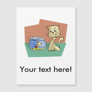 Chat et cuvette de poisson