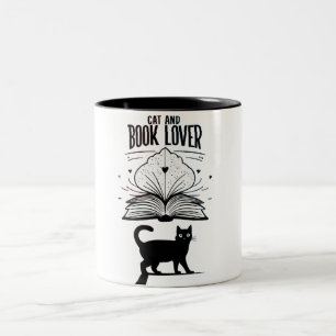 Chat et livre Lover Mug