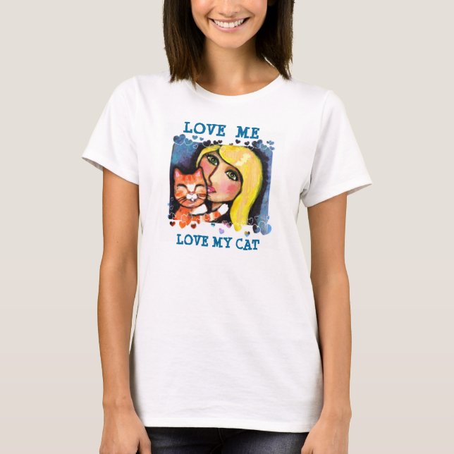 Chat et Madame blonde T-Shirt (Devant)