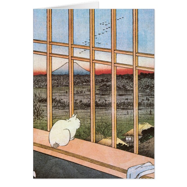 Chat et Mont Fuji, Hiroshige (Devant)
