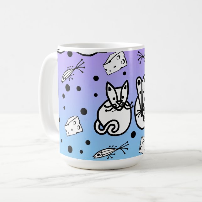 Chat et souris sont des amis Mug (Devant gauche)