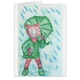 Chat et souris sous la pluie