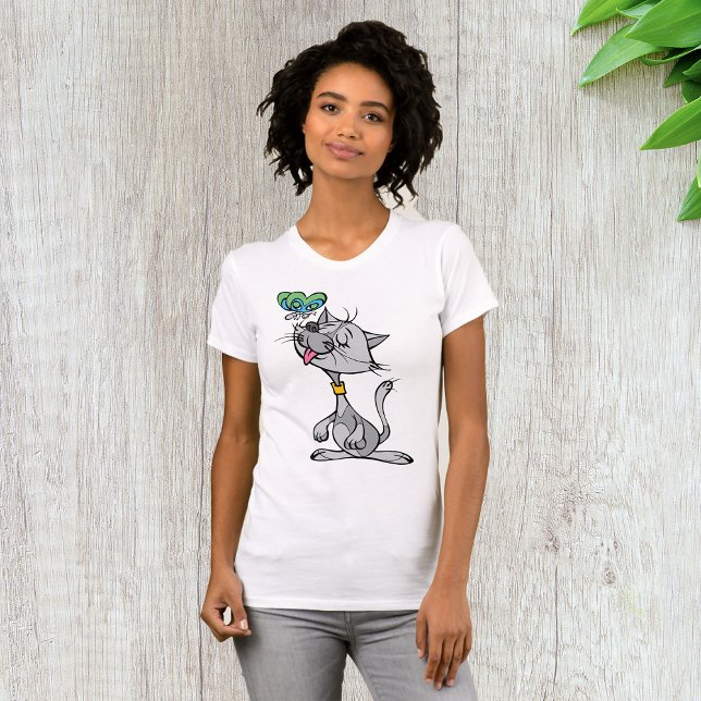 Chat Et T-shirt Femme Papillon (Créateur téléchargé)