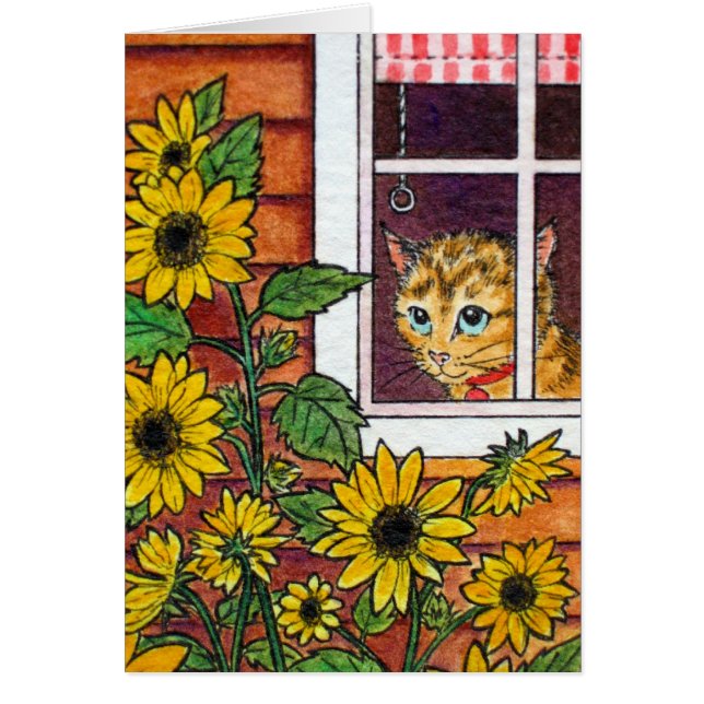 chat et tournesol (Devant)