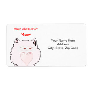 Chat Étiquette de la Saint-Valentin