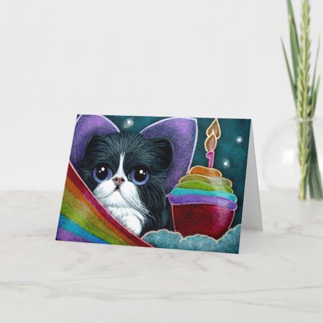 CHAT FAIRY AVEC CARTE DE PERSONNALISER DE CUPCAKE  (Devant)