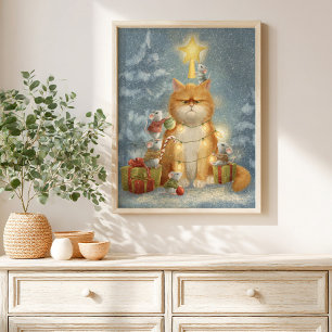 Chat fantaisiste et histoire de souris Poster pour