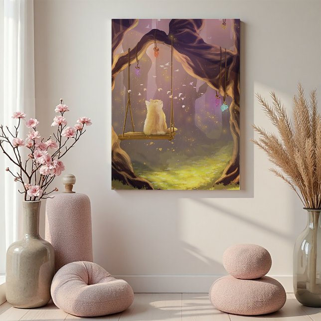 Chat Fantaisiste sur une Toile d'Impression de Bal (Créateur téléchargé)
