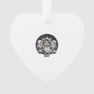 Chat fantôme drôle Boo Halloween Animal Kitty fant