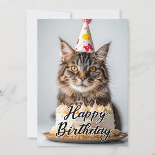 Chat Fluffy Adorable - Cartes d'Amoureux des chats