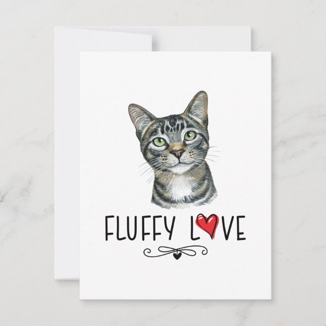Chat Fluffy Love Kitty Meow Portrait (Devant)