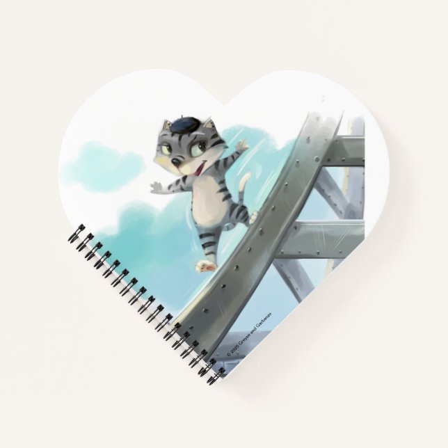 Chat Glisse Tour Eiffel – Paris Cahier de Coeur (Devant)